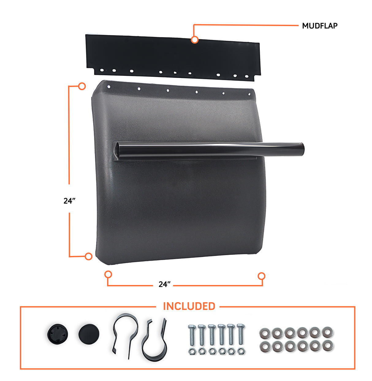 TORQUE 24 x 24 inch Black Poly Quarter Fender Set Aftermarketus Fenders