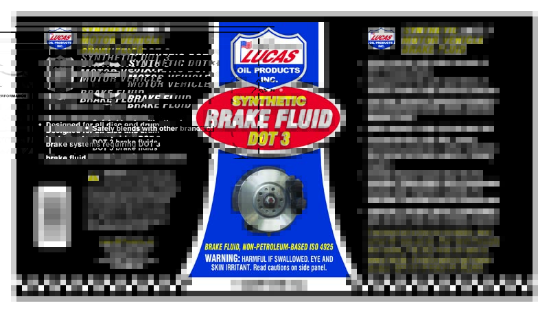 Lucas Oil 10826 Synthetic Brake Fluid DOT 3 | 1 Quart | Pack of 12