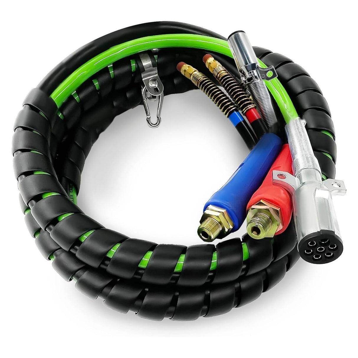 3-in-1 Semi Truck Air Line Kit | Air Hoses & 7-Way ABS Power Cable