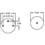 Air Spring Bag for Paccar Replaces C811013, C81-1013
