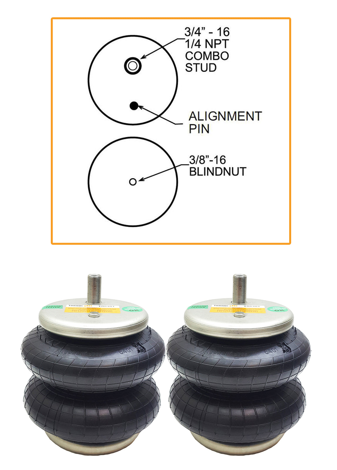 Air Bag Suspension Kit for 2010-2013 Dodge RAM 2500 | Replaces Firestone Ride-Rite 2299 Air Spring