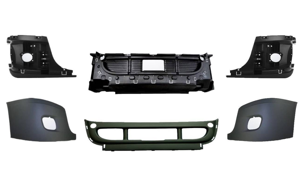 Complete Bumper Replacement for 2008-2017 Freightliner Cascadia - with Fog Light Hole - STORE PICKUP ONLY
