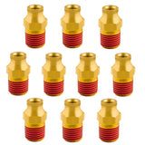 10 Push In To Connect Brass Air Male Fitting Straight 1/4