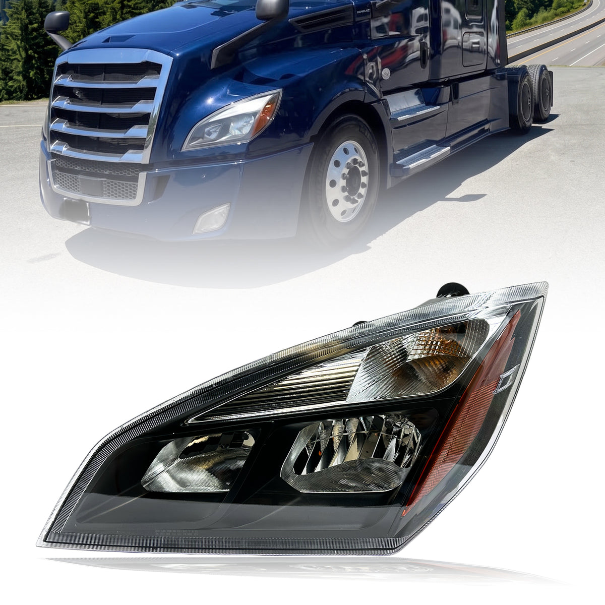 Halogen Headlight for 2018-2024 Freightliner Cascadia | Replacement Freightliner A6601405002 | Left