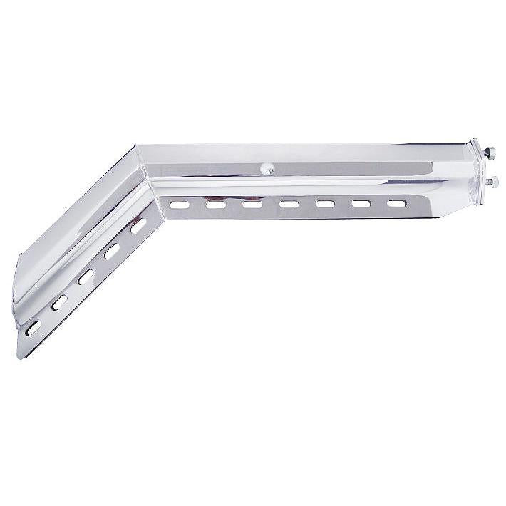 TORQUE Chrome Mud Flap Hanger Pair 45-Degree Angled 30 Inch