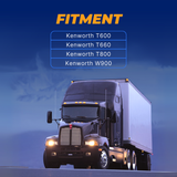 Window Chop Top Set for Kenworth Semi Trucks | Mirror Finish | Stainless Steel