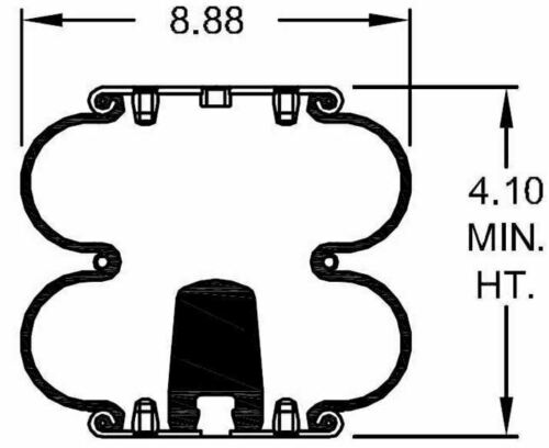 Double Convoluted Air Spring Bags (Replaces Firestone 6902)