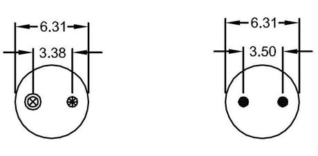 2 pack of TORQUE Double Convoluted Air Spring Bag (Replaces Firestone 6944, Firestone W01-358-6944, Goodyear 2B9-252) (2 x TR6944) - AFTERMARKETUS Torque Convoluted Air Springs