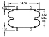 Double Convoluted Air Spring Bag (Replaces C-12514-014) 2Pcs