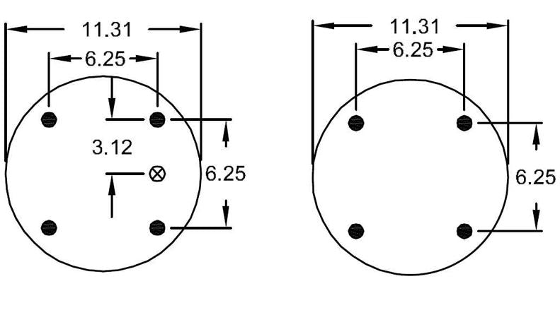 2 pack of TORQUE Triple Convoluted Air Spring Bag (Replaces Firestone 7800, Firestone: W01-358-7800, SAF Holland 570-07-800) (2 x TR7800) - AFTERMARKETUS Torque Convoluted Air Springs