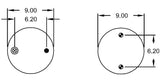 2 pack of TORQUE Triple Convoluted Air Spring Bag (Replaces Firestone 7996, 7990, Granning 8221, Firestone W01-358-7996) (2 x TR7996) - AFTERMARKETUS Torque Convoluted Air Springs