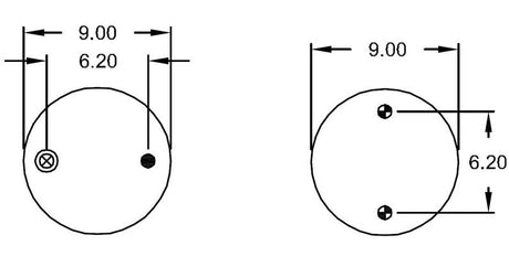 2 pack of TORQUE Triple Convoluted Air Spring Bag (Replaces Firestone 7996, 7990, Granning 8221, Firestone W01-358-7996) (2 x TR7996) - AFTERMARKETUS Torque Convoluted Air Springs