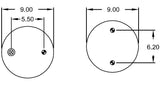 Triple Convoluted Air Spring Bag Replaces Hendrickson S-12405