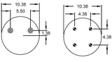 Triple Convoluted Air Spring Bag (Replaces Hendrickson 1015)