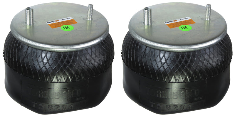 2 pack of TORQUE Trailer Air Spring Bag (Replaces Firestone 8204, Firestone W01-358-8204, Goodyear 1R12-522, Triangle 8484, Holland 905-57-173) (2 x TR8204) - AFTERMARKETUS Torque Reversible Sleeve Air Springs