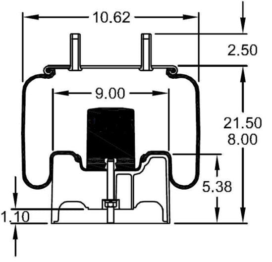 Air Spring Bag for Hendrickson (Replaces S-22948, C-22948) - AFTERMARKETUS Torque Reversible Sleeve Air Springs