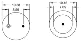 2 pack of TORQUE Trailer Air Spring Bag (Replaces Firestone 8729, Firestone W01-358-8729, Goodyear 1R13-130) (2 x TR8729) - AFTERMARKETUS Torque Reversible Sleeve Air Springs