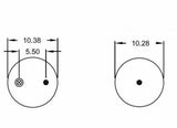 2 pack of TORQUE Trailer Air Spring Bag (Replaces Firestone 8749, Firestone W01-358-8749, Goodyear 1R13-153) (2 x TR8749) - AFTERMARKETUS Torque Reversible Sleeve Air Springs