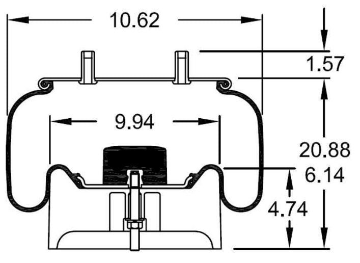 Trailer Air Spring Bag for Hendrickson AAT 30K Models