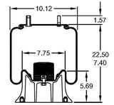 2 pack of TORQUE Air Spring Bag for Rowe Truck (Replaces Firestone 8888, Rowe ASC2500, Firestone W01-358-8888) (2 x TR8888) - AFTERMARKETUS Torque Reversible Sleeve Air Springs