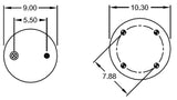 2 pack of TORQUE Air Spring Bag for Rowe Truck (Replaces Firestone 8888, Rowe ASC2500, Firestone W01-358-8888) (2 x TR8888) - AFTERMARKETUS Torque Reversible Sleeve Air Springs