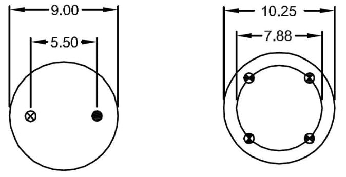 2 pack of TORQUE Air Spring Bag for Watson & Chalin & SAF Holland (Replaces Firestone 9101, Watson & Chalin AS-0040, SAF Holland 905-57-008, Firestone W01-358-9101) (2 x TR9101) - AFTERMARKETUS Torque Reversible Sleeve Air Springs