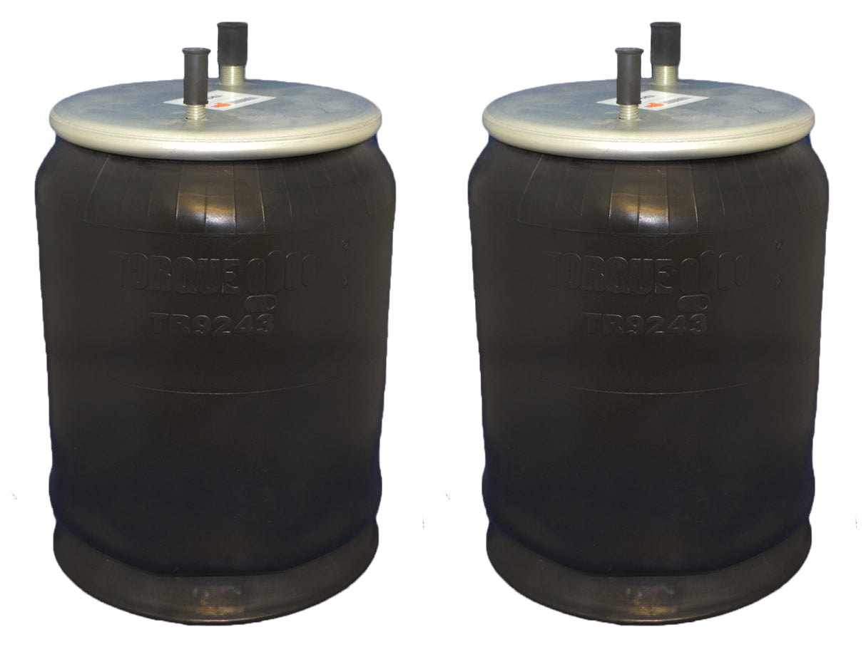 2 pack of TORQUE Trailer Air Spring Bag (Replaces Firestone 9243, Firestone W01-358-9243, Holland 905-57-112, Goodyear 1R12-480) (2 x TR9243) - AFTERMARKETUS Torque Reversible Sleeve Air Springs