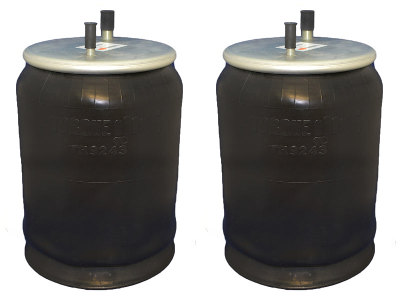 2 pack of TORQUE Trailer Air Spring Bag (Replaces Firestone 9243, Firestone W01-358-9243, Holland 905-57-112, Goodyear 1R12-480) (2 x TR9243) - AFTERMARKETUS Torque Reversible Sleeve Air Springs
