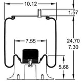 Trailer Air Spring Bag Replaces Hendrickson S-20413, C-20124