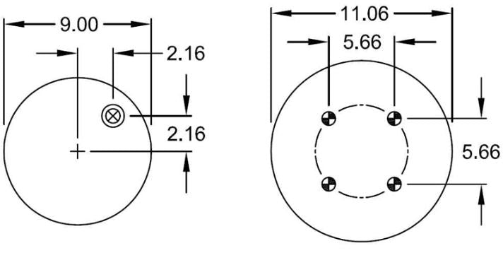 Trailer Air Spring Bag Replaces Hendrickson S-20413, C-20124