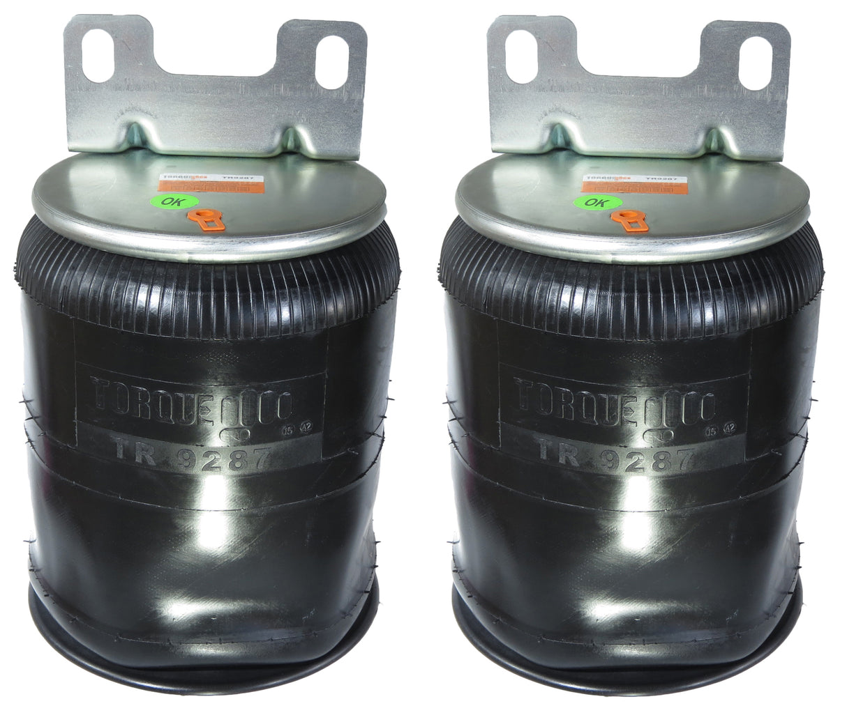 2 pack of TORQUE Trailer Air Spring Bag (Replaces Firestone 9287, Firestone W01-358-9287, Goodyear 1R12-424, 1S12-027, Hendrickson 50405-1, 50405-2) (2 x TR9287) - AFTERMARKETUS Torque Reversible Sleeve Air Springs