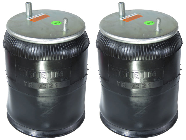 2 pack of TORQUE Trailer Air Spring Bag (Replaces Firestone 9321, Firestone W01-358-9321, Goodyear 1R12-256, Watson & Chalin AS-0036) (2 x TR9321) - AFTERMARKETUS Torque Reversible Sleeve Air Springs