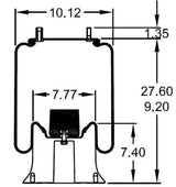 2 pack of TORQUE Trailer Air Spring Bag (Replaces Firestone 9321, Firestone W01-358-9321, Goodyear 1R12-256, Watson & Chalin AS-0036) (2 x TR9321) - AFTERMARKETUS Torque Reversible Sleeve Air Springs