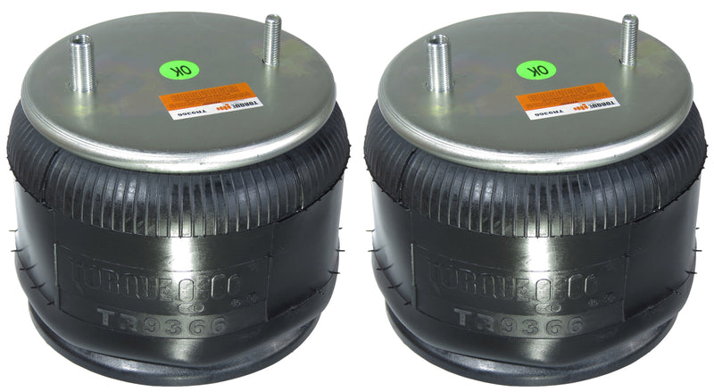 2 pack of TORQUE Trailer Air Spring Bag (Replaces Firestone 9366, Firestone W01-358-9366, W&C AS-0054, Holland 905-57-160) (2 x TR9366) - AFTERMARKETUS Torque Reversible Sleeve Air Springs