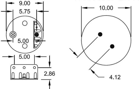 2 pack of TORQUE Air Spring Bag for Navistar Trucks (Replaces Firestone 9371, Navistar 1670073C-1, 1686386C-1, Firestone W01-358-9371) (2 x TR9371) - AFTERMARKETUS Torque Reversible Sleeve Air Springs