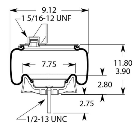 2 pack of TORQUE Air Spring Bag for Kenworth Trucks (Replaces Firestone 9541, Firestone 9547, Firestone W01-358-9541, W01-358-9547, Kenworth C81-1004, C81-1005) (2 x TR9541) - AFTERMARKETUS Torque Reversible Sleeve Air Springs