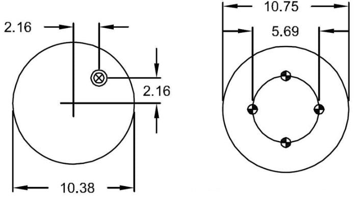 Trailer Air Spring Bag Replaces Hendrickson S-20127, C-20414