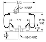 2 pack of TORQUE Air Spring Bag for Kenworth Trucks (Replaces Firestone 9617, Kenworth K-303-18, Firestone W01-358-9617, Goodyear 1R11-219 ) (2 x TR9617) - AFTERMARKETUS Torque Reversible Sleeve Air Springs