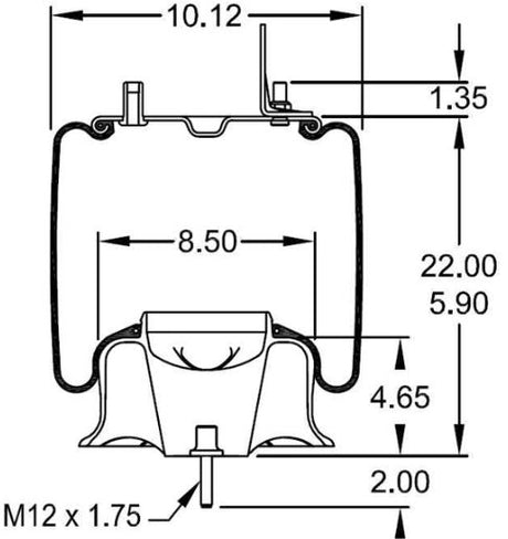 Air Spring Bag for Navistar Trucks (Replaces 2027911C) - AFTERMARKETUS Torque Reversible Sleeve Air Springs