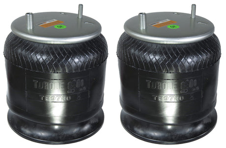 2 pack of TORQUE Air Spring Bag for Freightliner Trucks (Replaces Firestone 9780, Firestone 8537, Firestone W01-358-9780, Goodyear 1R12-189, 1R12-303) (2 x TR9780) - AFTERMARKETUS Torque Reversible Sleeve Air Springs