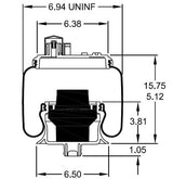 2 pack of TORQUE Front Axle Air Spring Bag for Volvo Trucks (Replaces Firestone 9913, Volvo 20897204, 20462934, Firestone W26-358-9913 & 9911) (2 x TR9913) - AFTERMARKETUS Torque Reversible Sleeve Air Springs