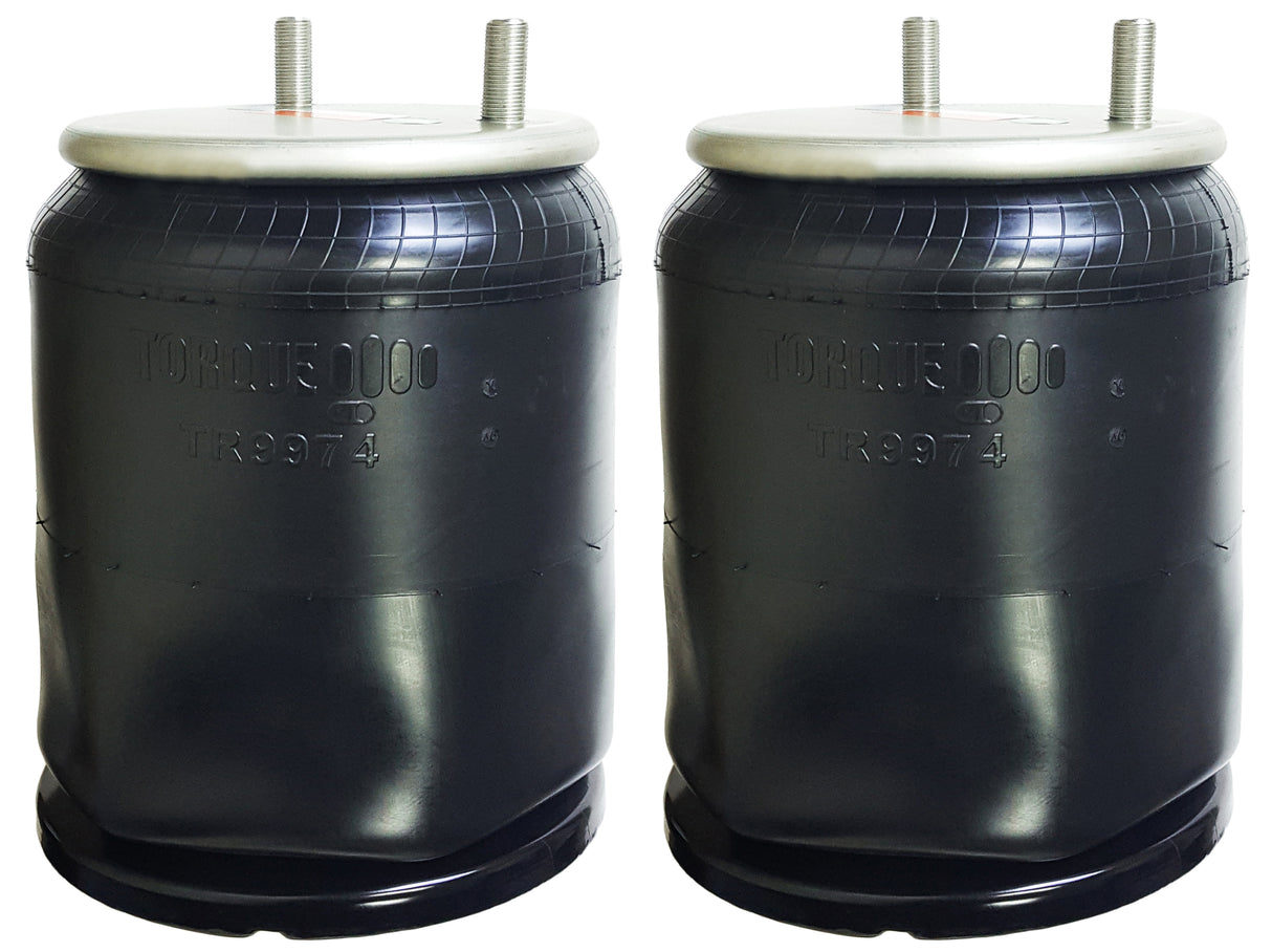 2 pack of TORQUE Trailer Air Spring Bag (Replaces Firestone 9974, Firestone W01-358-9974, Goodyear 1R12-1048) (2 x TR9974) - AFTERMARKETUS Torque Reversible Sleeve Air Springs