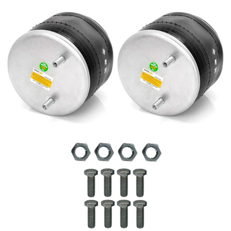Trailer Air Spring Bag w/ Hardware Kit - Replaces Firestone 8755, 8710, Hendrickson S-21623 - 2 Pack Aftermarketus Reversible Sleeve Air Springs