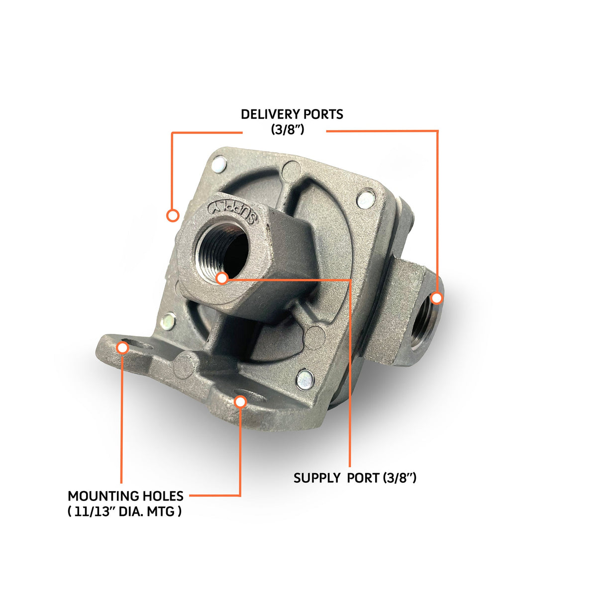 QR-1 Quick Release Trailer Valve for Semi Trucks | Replacement Midland KN32011 | 10 Pack
