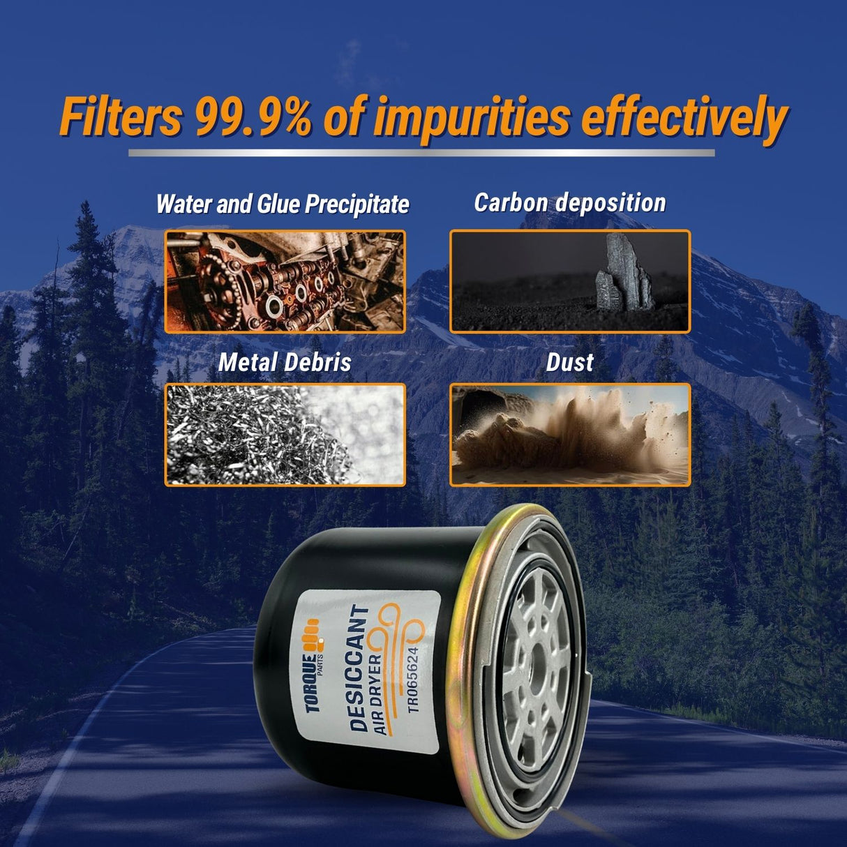 AD-IP Air Dryer Cartridge | Replacement Bendix 065624 Peterbilt ADC3000