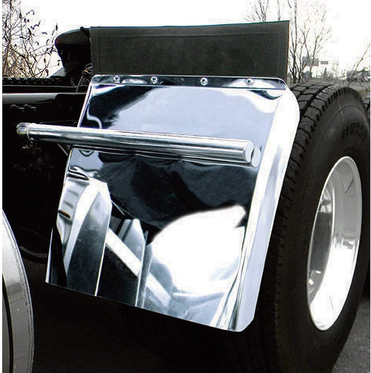 Quarter Fenders for Semi Truck, 24" x 29" Stainless Steel