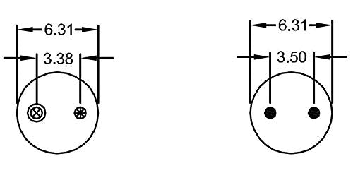 Double Convoluted Air Spring Bag | Replacement Firestone 6944 Goodyear 2B9-252 | 2 Pack