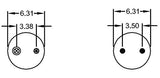 Double Convoluted Air Spring Bag | Replacement Firestone 6944 Goodyear 2B9-252 | 2 Pack