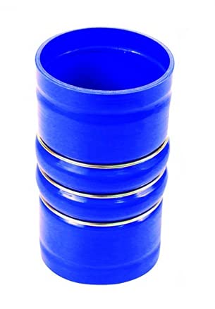Silicone Blue Hump Hose Pair Charge Air Cooler w Clamps Set