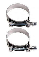 Silicone Blue Hump Hose Pair Charge Air Cooler w Clamps Set